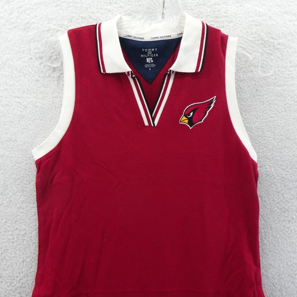 Tommy Hilfiger Dress Womens Small Arizona Cardinals Red Sleeveless Polo Pleated - Picture 3 of 8